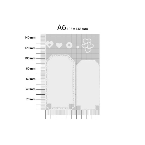Gavlhusets Design - Die - Hjerteramme med tekster