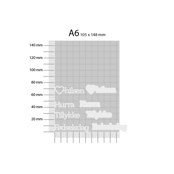 Gavlhusets Design - Die - Hjerteramme med tekster