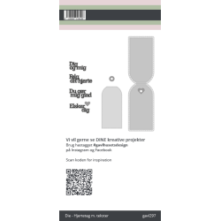 Gavlhusets Design - Die - Hjertetag med tekster