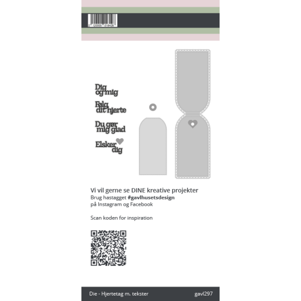 Gavlhusets Design - Die - Hjertetag med tekster