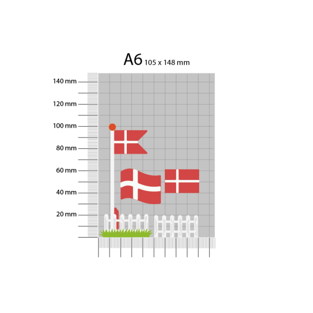 Gavlhusets Design - Die - Flag med stakit