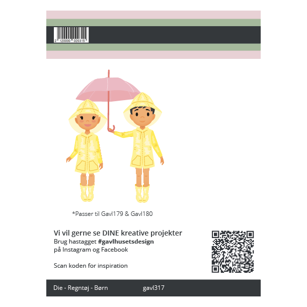 Gavlhusets Design - Die - Regntj til brn