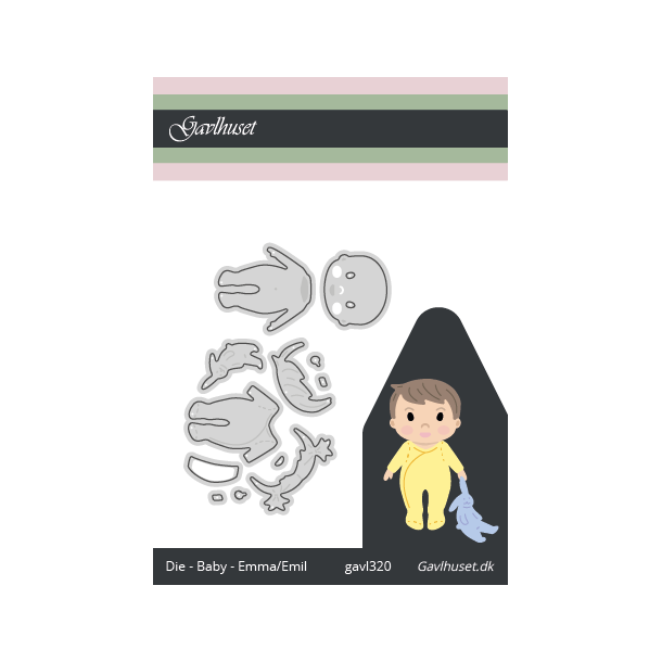 Gavlhusets Design - Die - Babymodel med tilbehr