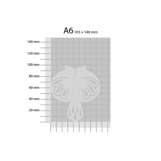 Gavlhusets Design - Die - 3D-fugl - Stor