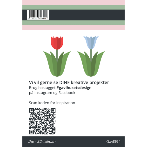 Gavlhusets Design - Die - 3D-tulipan