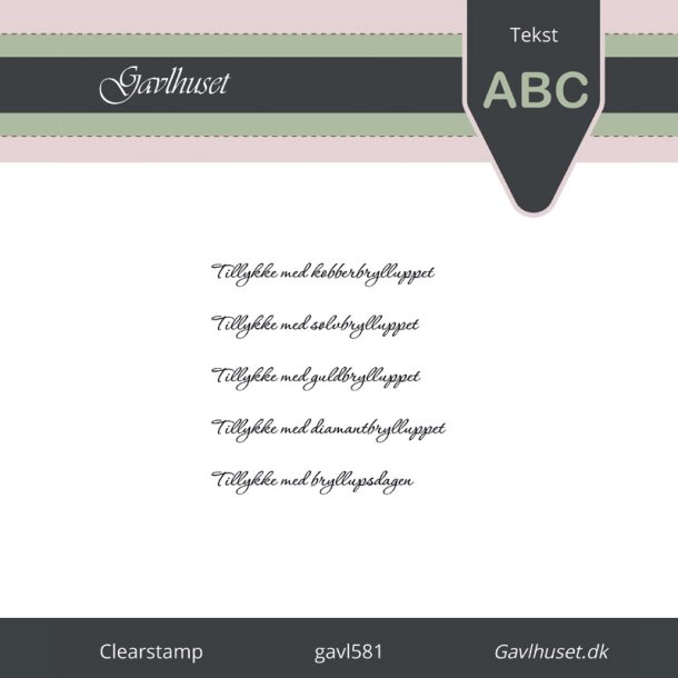 Gavlhusets Design - Stempel - Tillykke med...