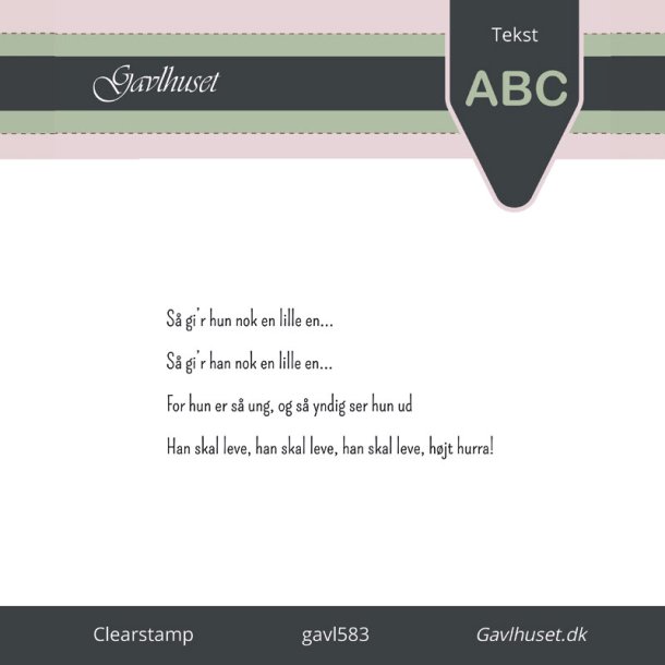 Gavlhusets Design - Stempel - Sklesange