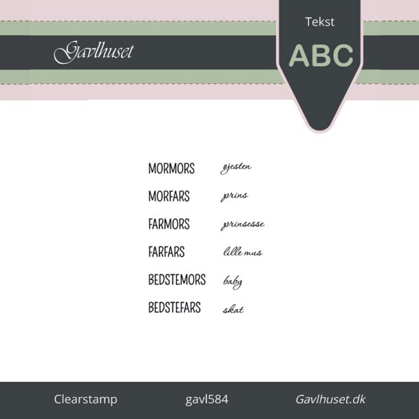 Gavlhusets Design - Stempel - Bedsteforldre