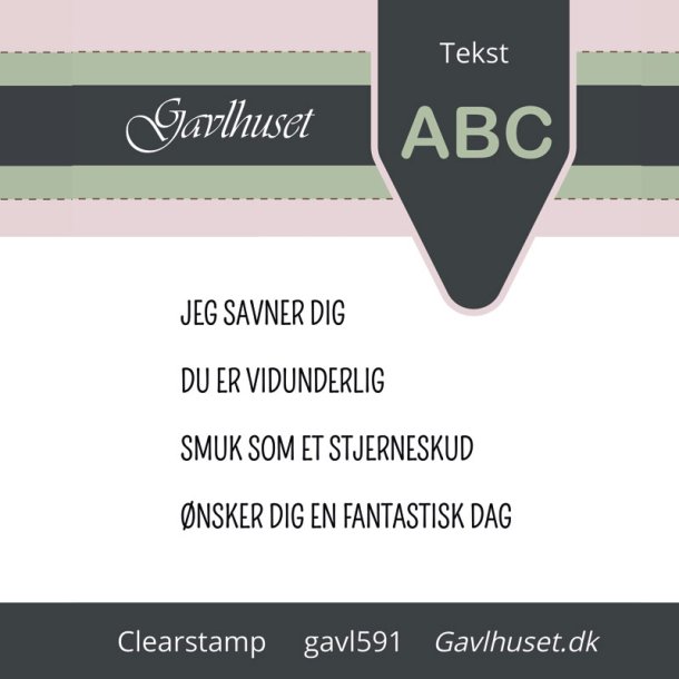 Gavlhusets Design - Stempel - Jeg savner dig