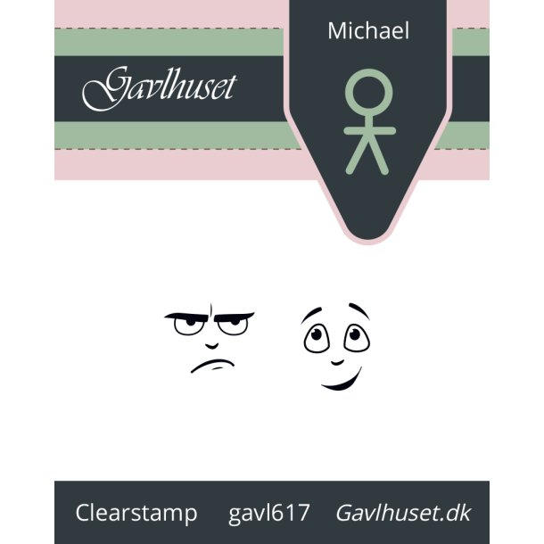 Gavlhusets Design - Stempel - Michael ansigter 1