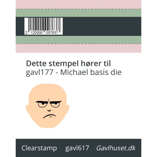 Gavlhusets Design - Stempel - Michael ansigter 1
