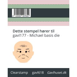 Gavlhusets Design - Stempel - Michael ansigter 2