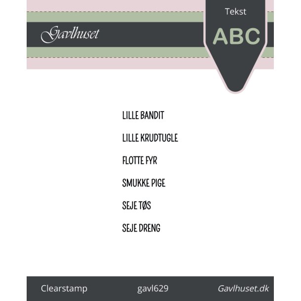 Gavlhusets Design - Stempel - Lille bandit