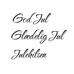 Gavlhusets Design - Stempel - God Jul kursiv