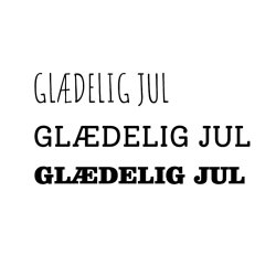 Gavlhusets Design - Stempel - Gldelig Jul