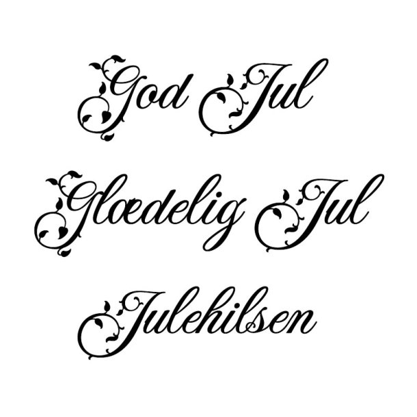 Gavlhusets Design - Stempel - Gldelig Jul kursiv