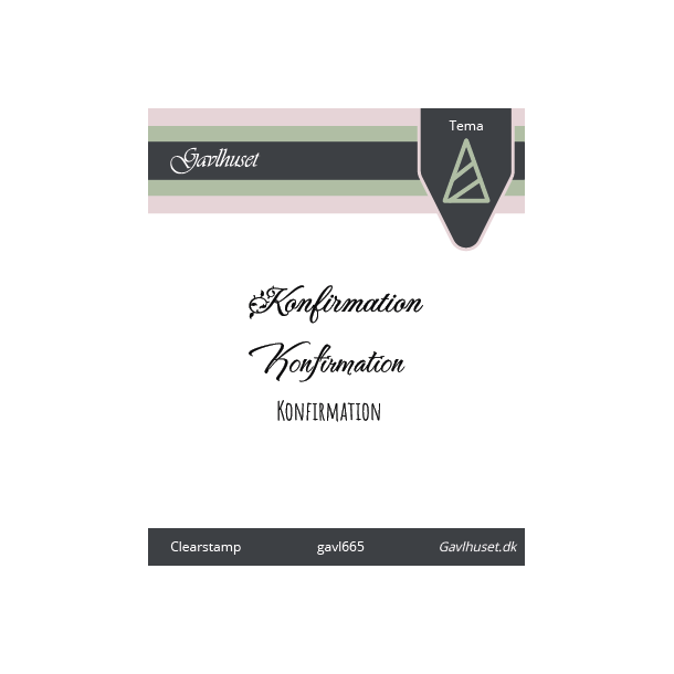 Gavlhusets Design - Stempel - Konfirmation