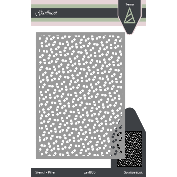 Gavlhusets Design - Stencil - Piller