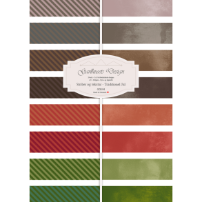 Gavlhusets Design - Blok A5 - Striber og tekstur - Traditionel jul