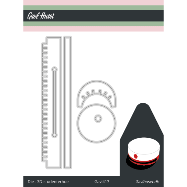 Gavlhusets Design - Die - 3D-studenterhue