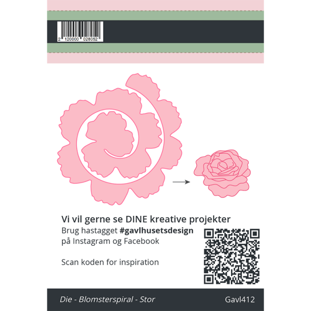 Gavlhusets Design - Die - Blomsterspiral - Stor