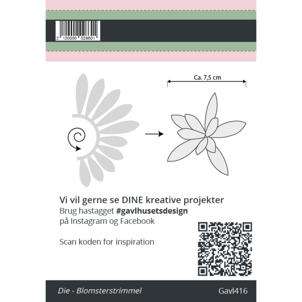 Gavlhusets Design - Die - Blomsterstrimmel