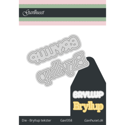 Gavlhusets Design - Die - Bryllup tekst