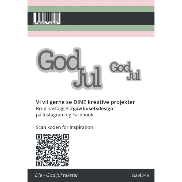 Gavlhusets Design - Die - God Jul tekst
