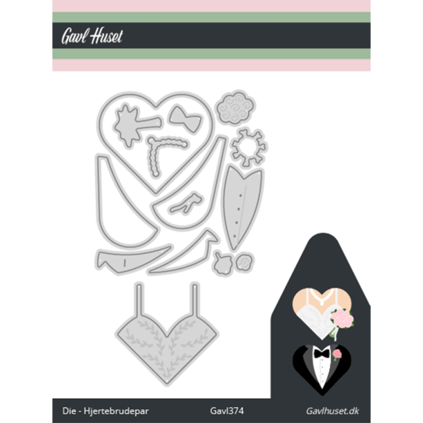 Gavlhusets Design - Die - Hjertebrudepar