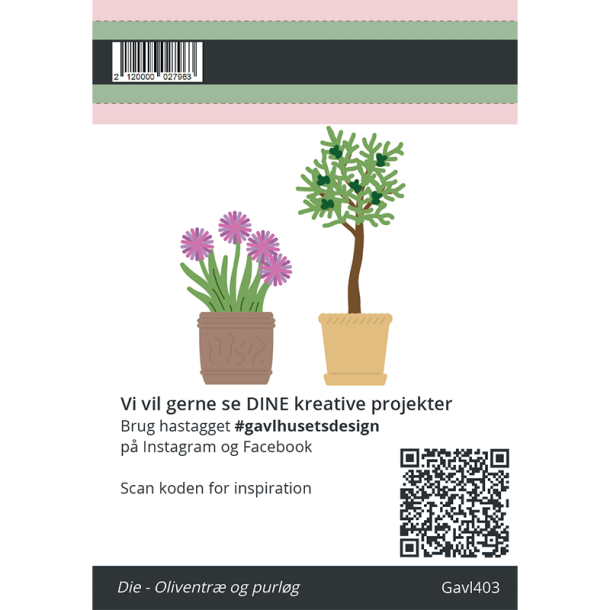 Gavlhusets Design - Die - Oliventr� og purl�g