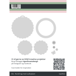 Gavlhusets Design - Die - Rundt tag med scallopkant