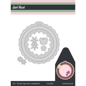 Gavlhusets Design - Die - Rundt tag med scallopkant