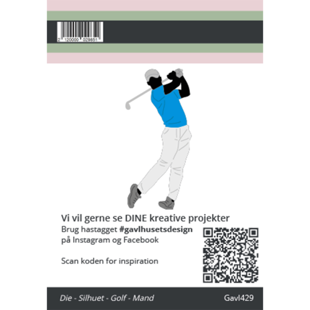 Gavlhusets Design - Die - Silhuet - Golf - Mand
