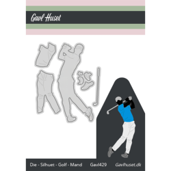 Gavlhusets Design - Die - Silhuet - Golf - Mand