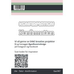Gavlhusets Design - Die - Tekst - Konfirmation