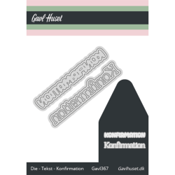 Gavlhusets Design - Die - Tekst - Konfirmation