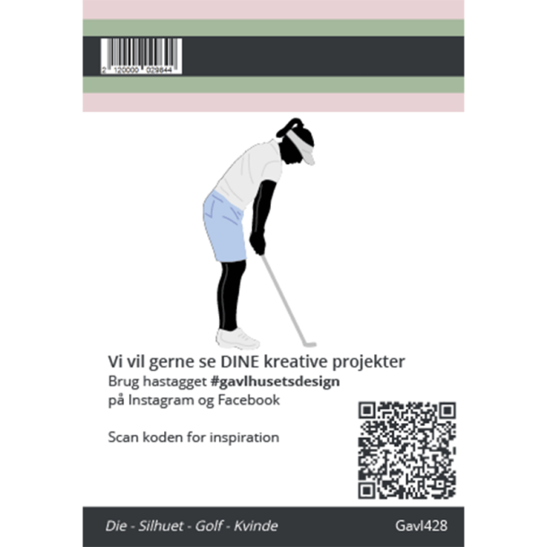 Gavlhusets Design - Die - Silhuet - Golf - Kvinde