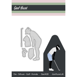 Gavlhusets Design - Die - Silhuet - Golf - Kvinde