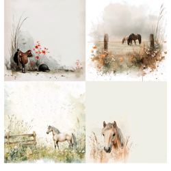 Gavlhusets Design - Papir - Hestepiger