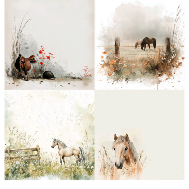 Gavlhusets Design - Papir - Hestepiger