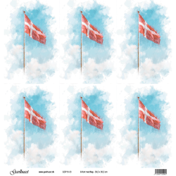 Gavlhusets Design - Papir - 6 Kort med flag