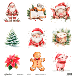 Gavlhusets Design - Papir - 9 Julemotiver