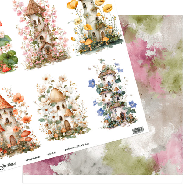 Gavlhusets Design - Papir - Blomsterhuse