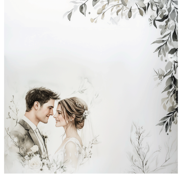 Gavlhusets Design - Papir - Brudepar