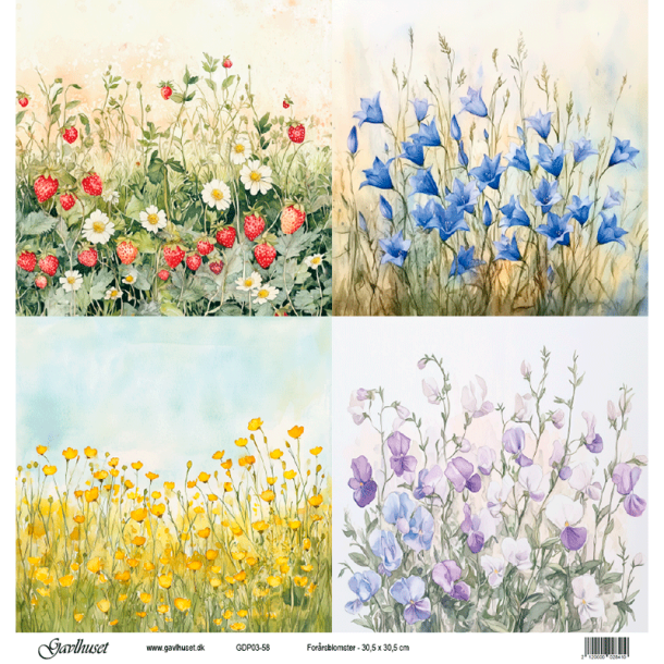 Gavlhusets Design - Papir - For�rsblomster