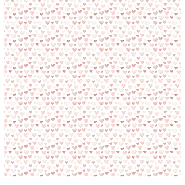 Gavlhusets Design - Papir - Hjerter - Bl� / lyser�d