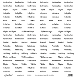 Gavlhusets Design - Papir - Konfirmationstekster - Sort og Gr