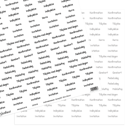 Gavlhusets Design - Papir - Konfirmationstekster - Sort og Gr