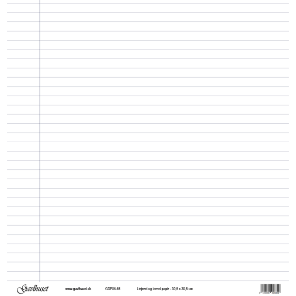 Gavlhusets Design - Papir - Linjeret og ternet papir