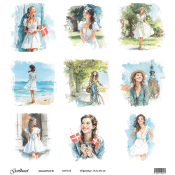 Gavlhusets Design - Papir - 9 Pigemotiver